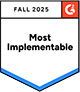 G2 badge for most implementable